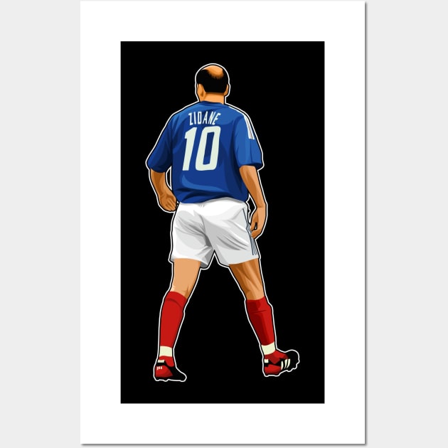 Zinedine Zidane #10 France Captain 1998 Wall Art by RunAndGow